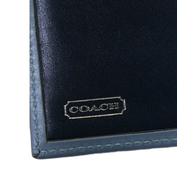 Vintage Blue Coach Wallet Trifold Buckle Made in Spain Rare - Picture 4 of 10
